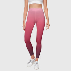 Леггинсы женские Градиент гранатовый, цвет: 3D-принт — фото 2