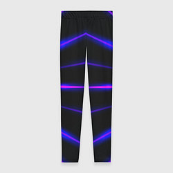 Леггинсы женские Color black neon stripes, цвет: 3D-принт