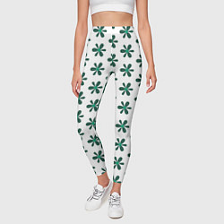 Леггинсы женские Цветочная текстура, цвет: 3D-принт — фото 2