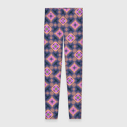 Женские легинсы Фиолетово-розовый геометрический паттерн
