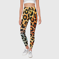 Леггинсы женские Стилизованный леопардовый, цвет: 3D-принт — фото 2