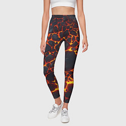 Леггинсы женские Огненная лава вулкана, цвет: 3D-принт — фото 2