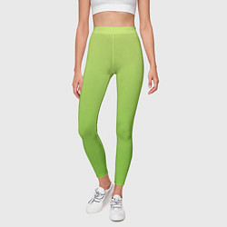 Леггинсы женские Color lime green, цвет: 3D-принт — фото 2