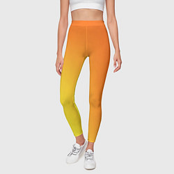 Леггинсы женские Color orange red, цвет: 3D-принт — фото 2