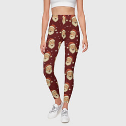 Леггинсы женские Паттерн с Сантой, цвет: 3D-принт — фото 2