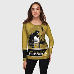 Лонгслив женский Pittsburgh Penguins, цвет: 3D-принт — фото 2
