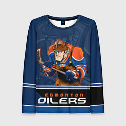 Лонгслив женский Edmonton Oilers, цвет: 3D-принт