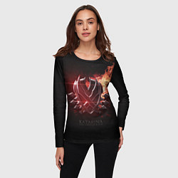 Лонгслив женский Катарина, цвет: 3D-принт — фото 2