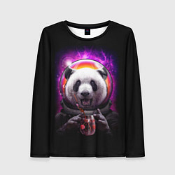 Лонгслив женский Panda Cosmonaut, цвет: 3D-принт