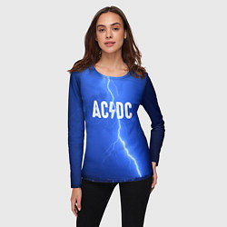 Лонгслив женский AC/DC: Lightning, цвет: 3D-принт — фото 2