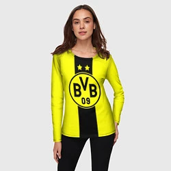 Лонгслив женский BVB FC: Yellow line, цвет: 3D-принт — фото 2