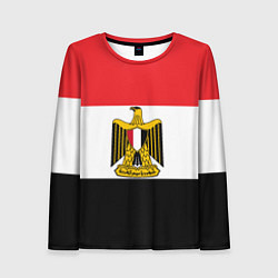 Лонгслив женский Флаг и герб Египта, цвет: 3D-принт