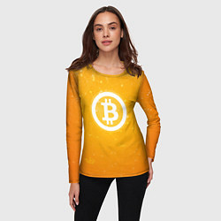 Лонгслив женский Bitcoin Orange, цвет: 3D-принт — фото 2