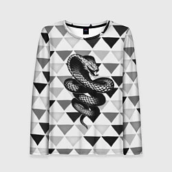 Женский лонгслив Snake Geometric