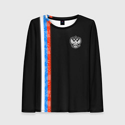 Женский лонгслив Russia - Black collection 2023