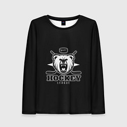 Лонгслив женский Bear hockey, цвет: 3D-принт
