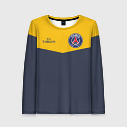 Лонгслив женский PSG: Navy Yellow, цвет: 3D-принт