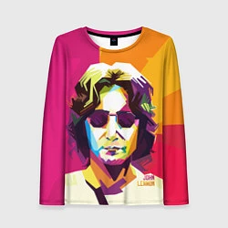 Лонгслив женский Джон Леннон: фан-арт, цвет: 3D-принт