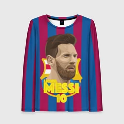 Лонгслив женский FCB Lionel Messi, цвет: 3D-принт