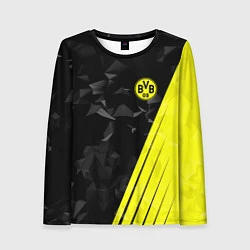 Лонгслив женский FC Borussia Dortmund: Abstract, цвет: 3D-принт