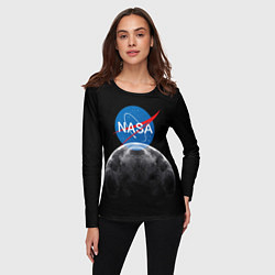 Лонгслив женский NASA: Moon Rise, цвет: 3D-принт — фото 2