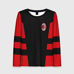 Лонгслив женский АC Milan: Black Sport, цвет: 3D-принт