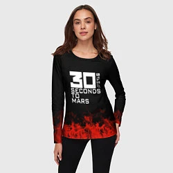 Лонгслив женский 30 Seconds to Mars: Red Flame, цвет: 3D-принт — фото 2