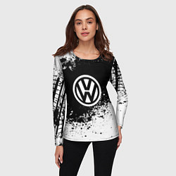 Лонгслив женский Volkswagen: Black Spray, цвет: 3D-принт — фото 2