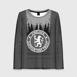 Лонгслив женский FC Chelsea: Grey Abstract, цвет: 3D-принт