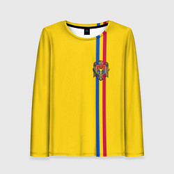 Лонгслив женский Молдавия: лента с гербом, цвет: 3D-принт