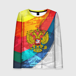 Лонгслив женский Russia: Colour Sport, цвет: 3D-принт