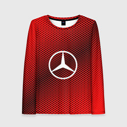 Женский лонгслив Mercedes: Red Carbon
