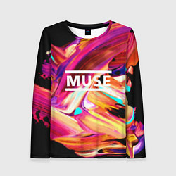 Лонгслив женский MUSE: Neon Colours, цвет: 3D-принт