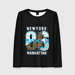 Лонгслив женский New York: Manhattan 86, цвет: 3D-принт