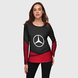 Лонгслив женский Mercedes Benz: Grey Carbon, цвет: 3D-принт — фото 2