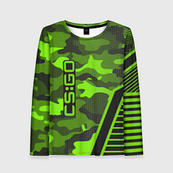 Лонгслив женский CS:GO Light Green Camo, цвет: 3D-принт