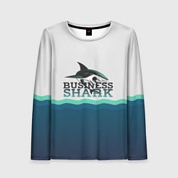 Лонгслив женский Business Shark, цвет: 3D-принт
