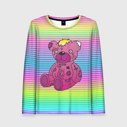 Лонгслив женский Lil Peep Bear, цвет: 3D-принт