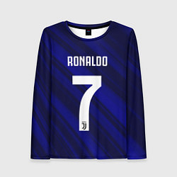 Лонгслив женский Ronaldo 7: Blue Sport, цвет: 3D-принт