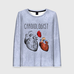 Лонгслив женский Cardiologist, цвет: 3D-принт