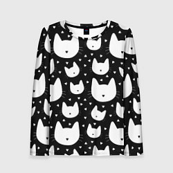 Лонгслив женский Love Cats Pattern, цвет: 3D-принт