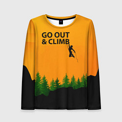 Лонгслив женский Go Out & Climb, цвет: 3D-принт