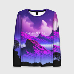 Лонгслив женский No Man's Sky: Neon Mountains, цвет: 3D-принт