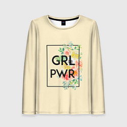 Лонгслив женский GRL PWR, цвет: 3D-принт