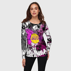 Лонгслив женский Лос-Анджелес Лейкерс, Los Angeles Lakers, цвет: 3D-принт — фото 2