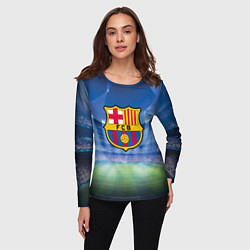 Лонгслив женский FC Barcelona, цвет: 3D-принт — фото 2