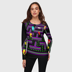 Лонгслив женский PAC-MAN 3D, цвет: 3D-принт — фото 2