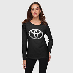 Лонгслив женский Toyota carbon, цвет: 3D-принт — фото 2