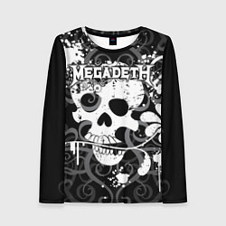 Лонгслив женский Megadeth, цвет: 3D-принт