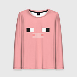 Женский лонгслив Minecraft Pig